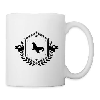 Seehund Wappen - Tasse - Weiß - Rechts