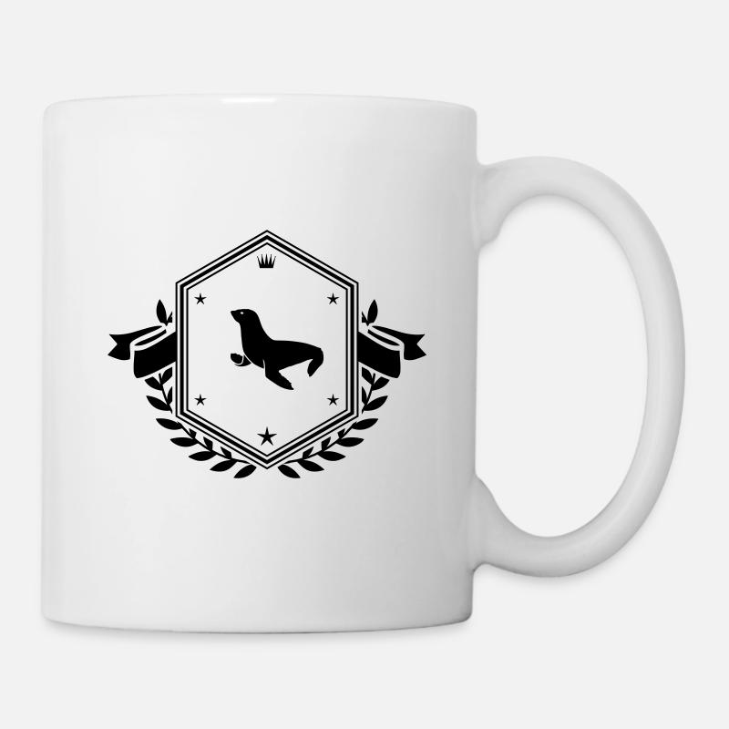 Seehund Wappen - Tasse - Weiß