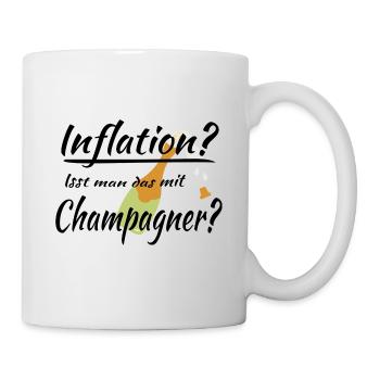 Lustiger Spruch: Inflation zum - Tasse - Weiß - Rechts