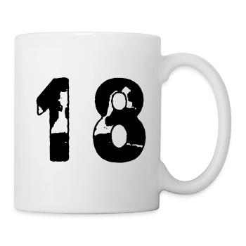 Maillot 18 Numéro - Mug blanc - blanc - Droite