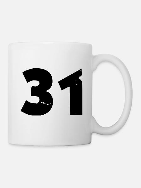 31 Zahl - Tasse - Weiß