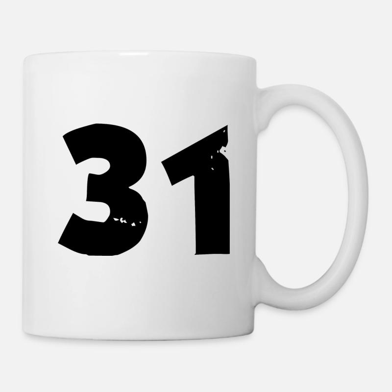 31 Zahl - Tasse - Weiß