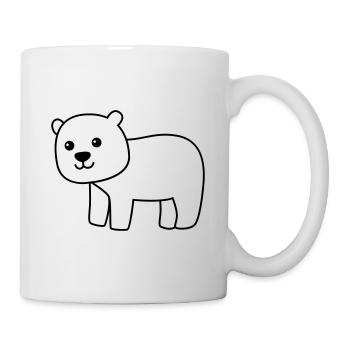 Eisbär Comic Tier - Tasse - Weiß - Rechts
