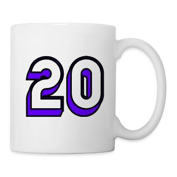 20,20 ANS,20e ANNIVERSAIRE,ANNIVERSAIRE 20 ANS - Mug blanc - blanc - Droite