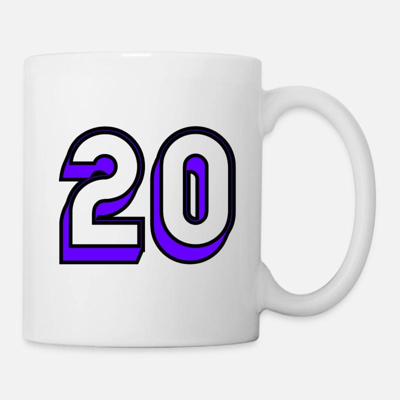 20,20 ANS,20e ANNIVERSAIRE,ANNIVERSAIRE 20 ANS - Mug blanc - blanc