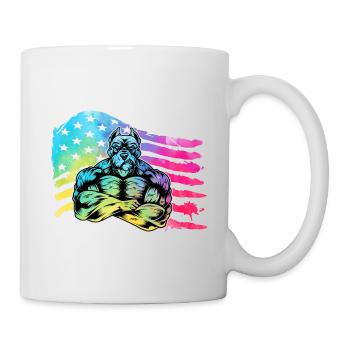 Pitbull États-Unis - Mug blanc - blanc - Droite