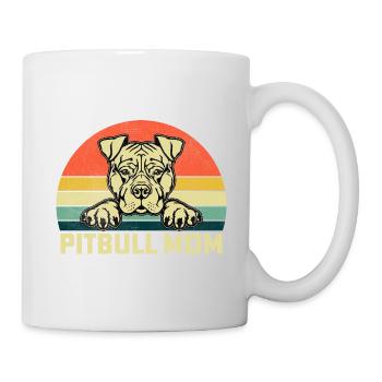 Maman Pitbull - Mug blanc - blanc - Droite