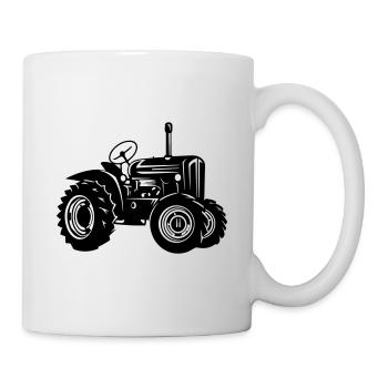 Traktor Bauer Farmer Symbol - Tasse - Weiß - Rechts