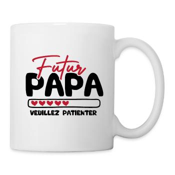 Futur papa veuillez patienter - Mug blanc - blanc - Droite