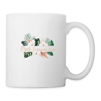 Für die "Beste Friseurin" ever! personalisierbar - Tasse - Weiß - Rechts