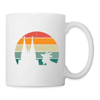 Cologne, my city! With cathedral, sun and goat - Mug - white - Right