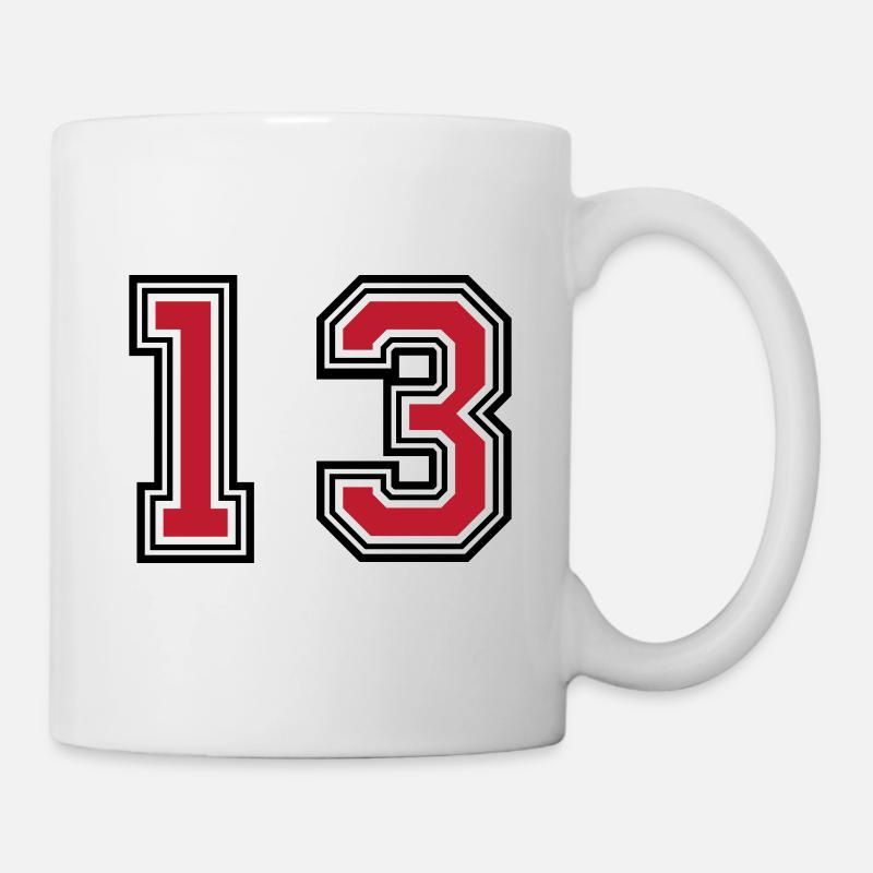 13 symboles numériques - Mug blanc - blanc