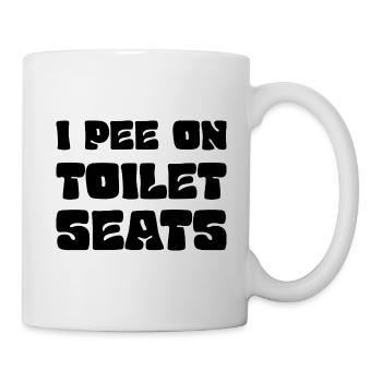 I pee on toilet Seats - Mug - white - Right