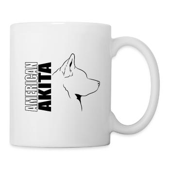 American Akita Profil Hunde Hund Wilsigns - Tasse - Weiß - Rechts