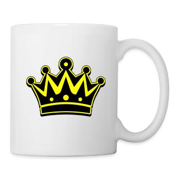 Krone Icon Symbol - Tasse - Weiß - Rechts