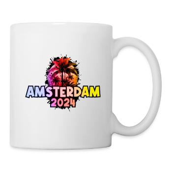 Amsterdam 2024 Bunt - Tasse - Weiß - Rechts