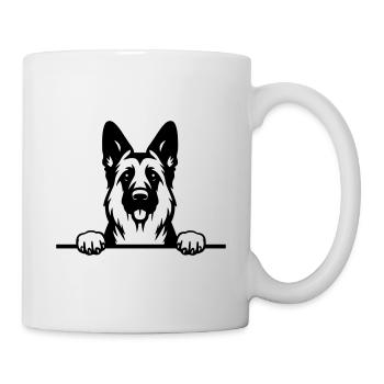 Berger allemand Peeking - DSH - Vecteur - Mug blanc - blanc - Droite