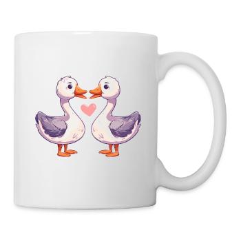 Oie Couple Amour Couple Amoureux - Mug blanc - blanc - Droite