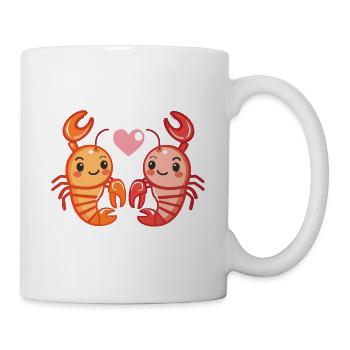 Homard Cancer Couple Amour Couple Amoureux - Mug blanc - blanc - Droite