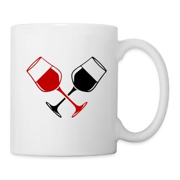 Wine Glass Red Wine Symbol - Mug - white - Right