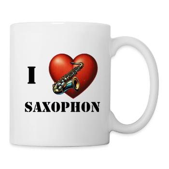 I love saxophone - Mug - white - Right