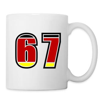 67 Nummer Deutschland Trikot - Tasse - Weiß - Rechts