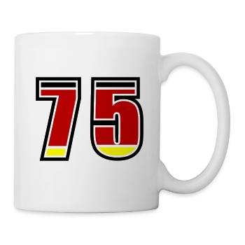 75 Nummer Deutschland Trikot - Tasse - Weiß - Rechts