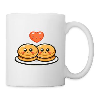 Crêpe Couple Amour Coeur Drôle - Mug blanc - blanc - Droite