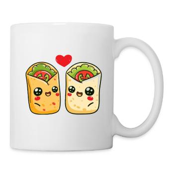 Burrito Couple Love Heart Funny - Mug - white - Right