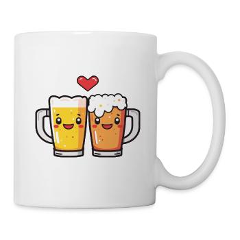 Bier Herz Liebe Party Niedlich - Tasse - Weiß - Rechts