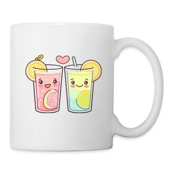 Lemonade Couple Love Drink Heart Funny - Mug - white - Right