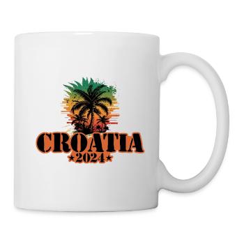 Croatia 2024 Team Palm Trees Colorful - Mug - white - Right