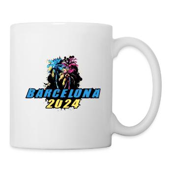 Barcelone 2024 Vacances Palmiers Colorés - Mug blanc - blanc - Droite