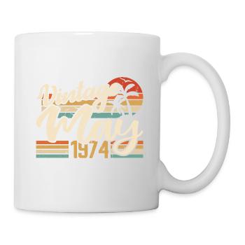 Anniversaire Vintage Mai 1974 Né(e) en Mai 1974 - Mug blanc - blanc - Droite