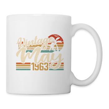 Anniversaire Vintage Mai 1963 Né(e) en Mai 1963 - Mug blanc - blanc - Droite