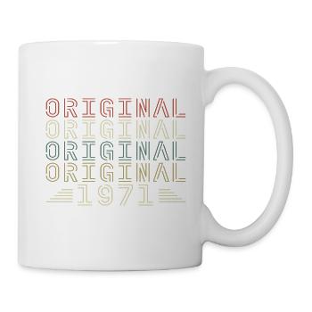 Original 1971 Vintage Retro Geburtstagsgeschenk - Tasse - Weiß - Rechts