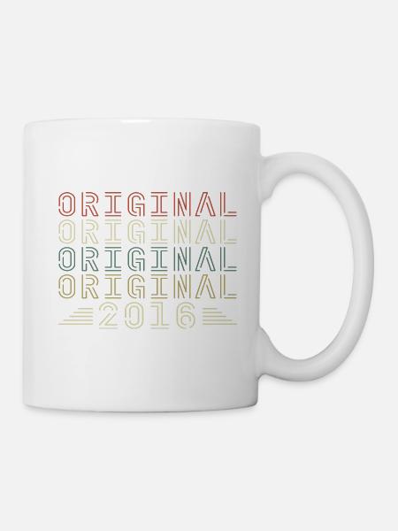 Original 2016 Vintage Retro Geburtstagsgeschenk - Tasse - Weiß