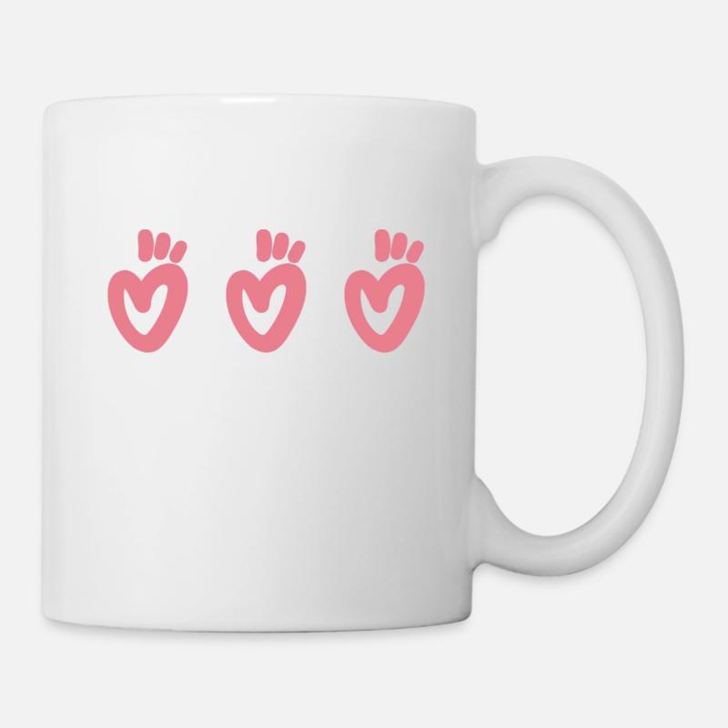 3 hearts t-shirt - Mug - white