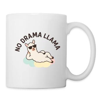 Casual llama illustration with sunglasses saying - Mug - white - Right