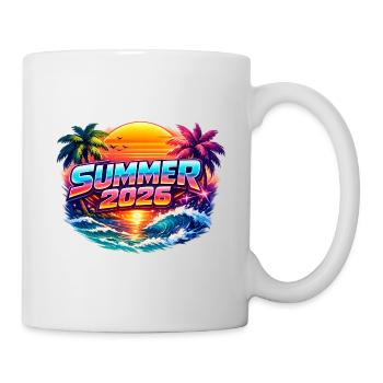 Sommer 2026 Neon Retro - Tasse - Weiß - Rechts