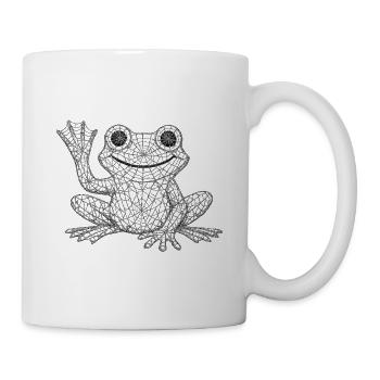 Design de la pièce en maille de grenouille supérieure - Mug blanc - blanc - Droite