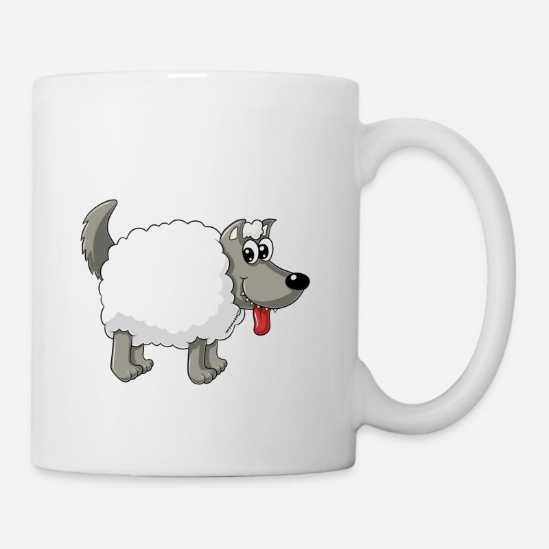 Wolf in sheep's clothing - Mug - white