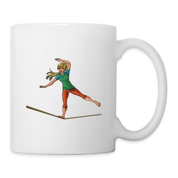 Female slackliner - slackline lover - Mug - white - Right