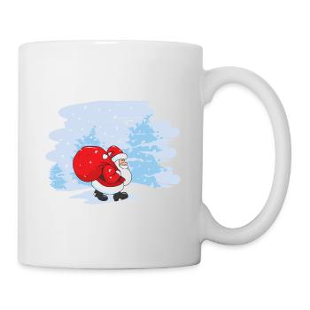 Lustiger Weihnachtsmann Santa Claus Weihnachten - Tasse - Weiß - Rechts