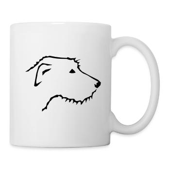 Irish Wolfhound - Tasse - Weiß - Rechts
