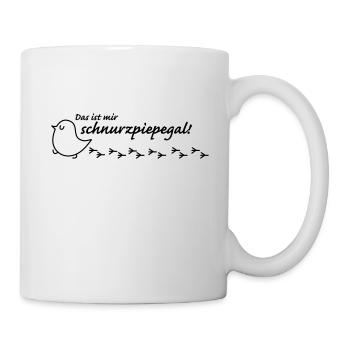 Schnurzpiepegal (Vogel) - Tasse - Weiß - Rechts
