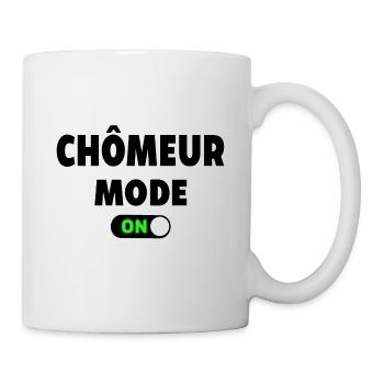 CHÔMEUR MODE ON - Mug blanc - blanc - Droite