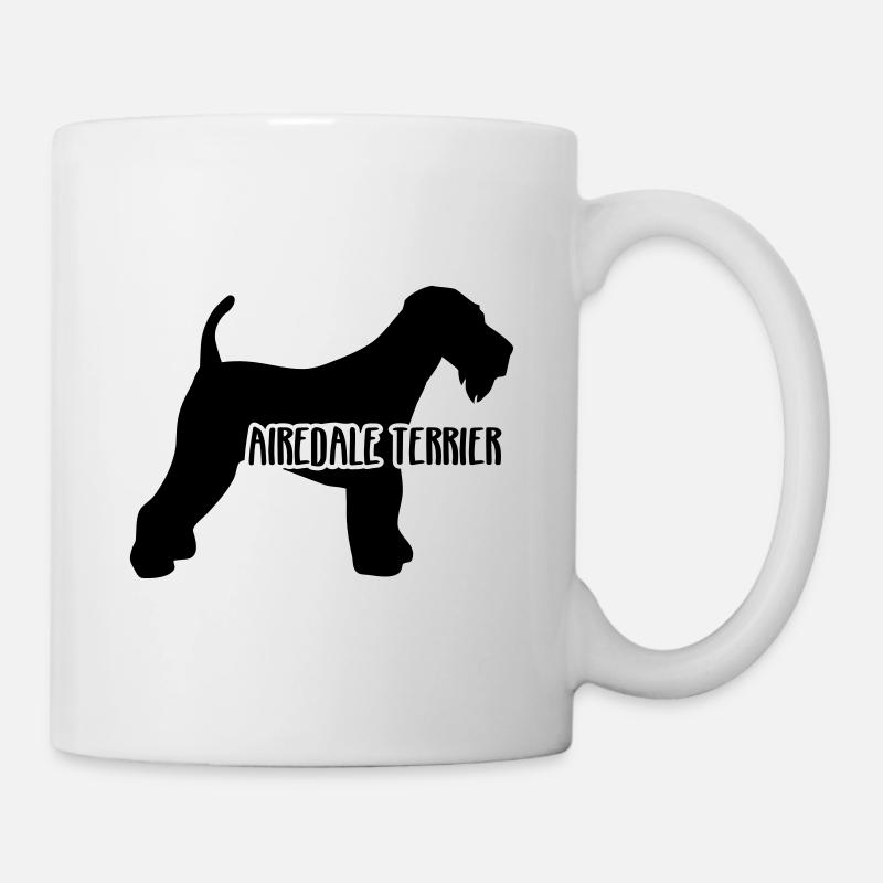 Airedale Terrier - Tasse - Weiß