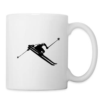 Skieur skieur - Mug blanc - blanc - Droite