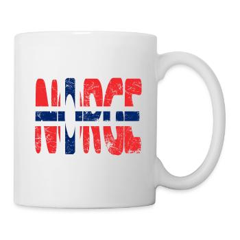 Norge Norwegian Flag Norway Scandinavia - Mug - white - Right